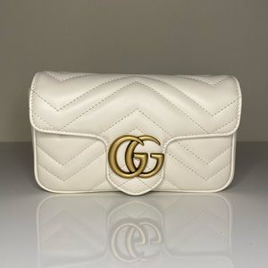 Brand New Gucci Super Mini Marmont in White
